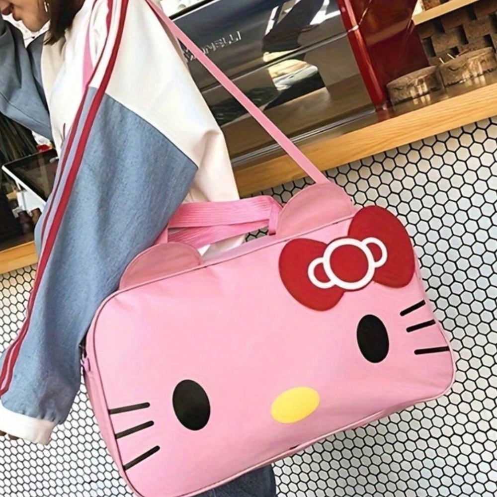 Hello Kitty Large Workout Travel Luggage Tote Bag